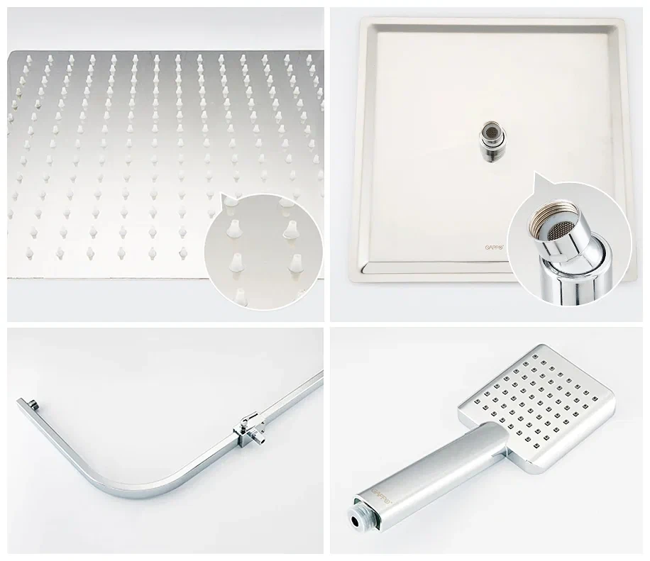 Душевая система с термостатом Gappo G07 G2407-40 излив-переключатель на лейку Хром - фото 4