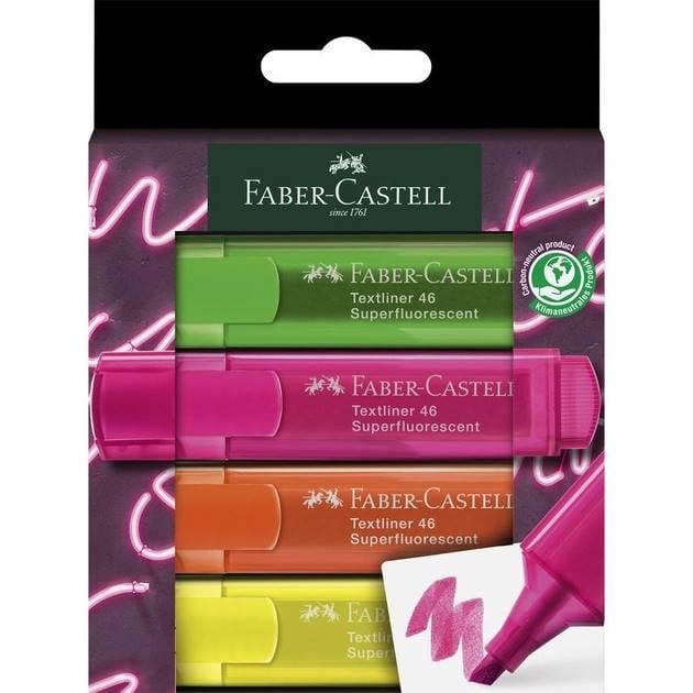 Набор текстовых маркеров Faber-Castell Textliner Neon в пластиковой упаковке 4 шт. (2536311147) Набор текстовых маркеров Faber-Castell Textliner Neon в пластиковой упаковке 4 шт. (2536311147)