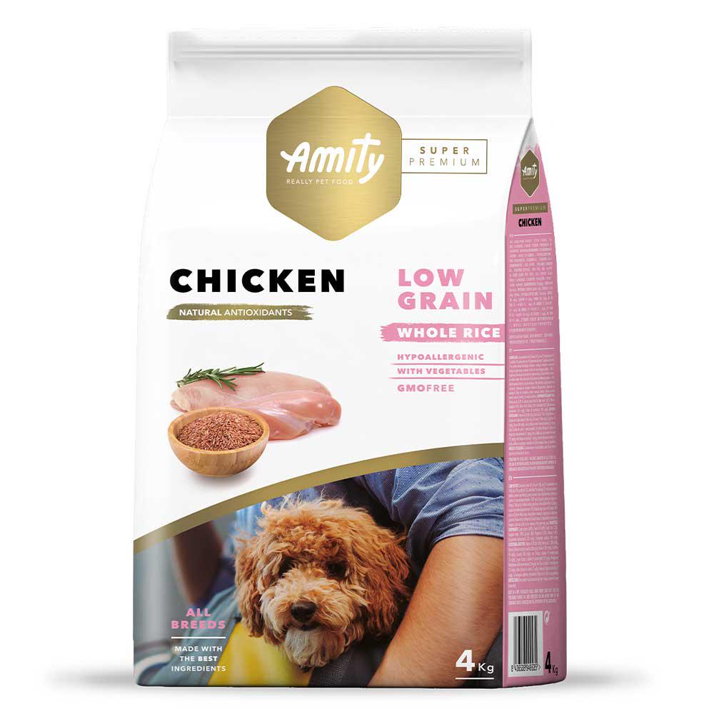 Сухой корм Amity Super Premium Chicken для взрослых собак с курицей 4 кг (1632769166)
