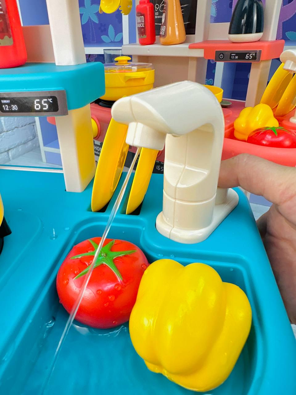 Кухня игровая 63 см и 43 пр. Голубой (2107-1) - фото 4