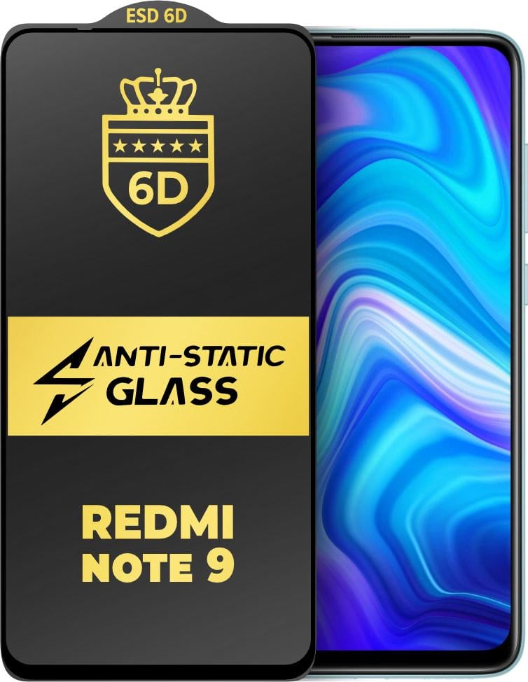 Захисне скло 6D Anti-Static Xiaomi Redmi Note 9 Glass Shield