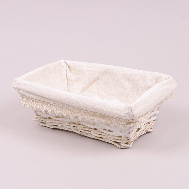 Корзина с тканью Flora Белый (38527)