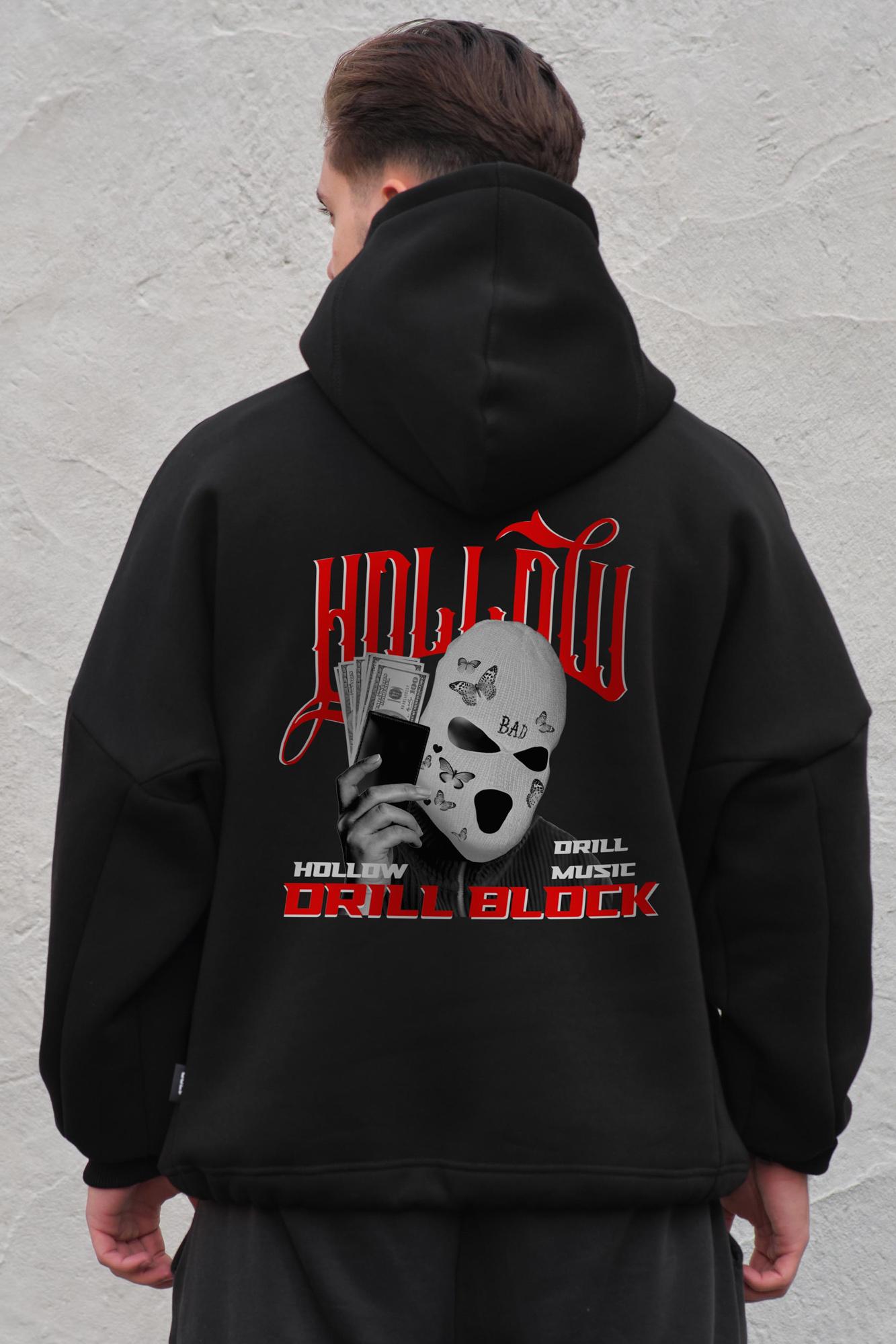 Худи на флисе Without с капюшоном и принтом Hollow оверсайз Black (8055526) Худи на флисе Without с капюшоном и принтом Hollow оверсайз Black (8055526)