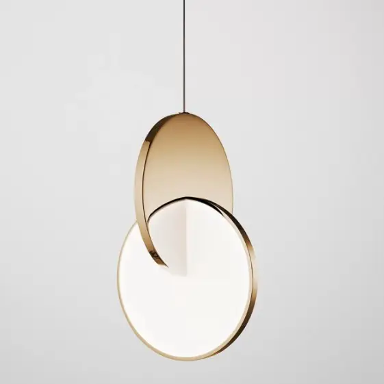 Подвесной светильник таблетки D 18/27 см Золотистый