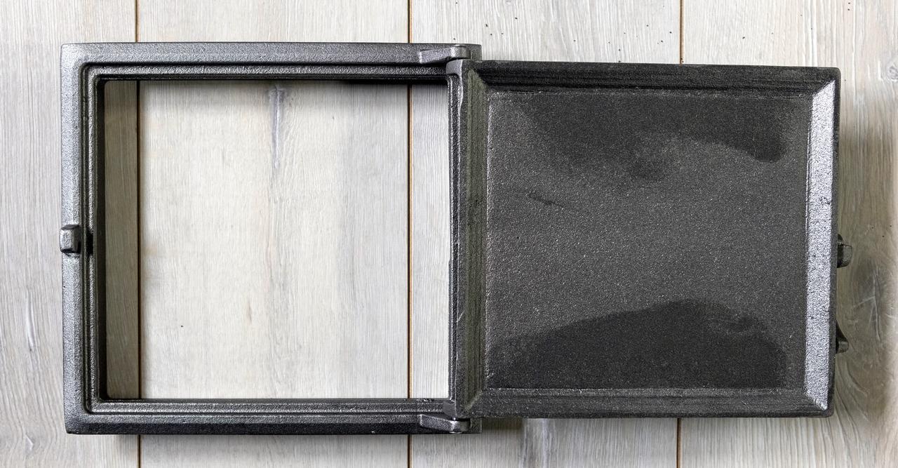 Дверца каминная KHLP Т2 Нептун чугун СЧ 20 с узором 270х290 мм - фото 2 Дверца каминная KHLP Т2 Нептун чугун СЧ 20 с узором 270х290 мм - фото 2