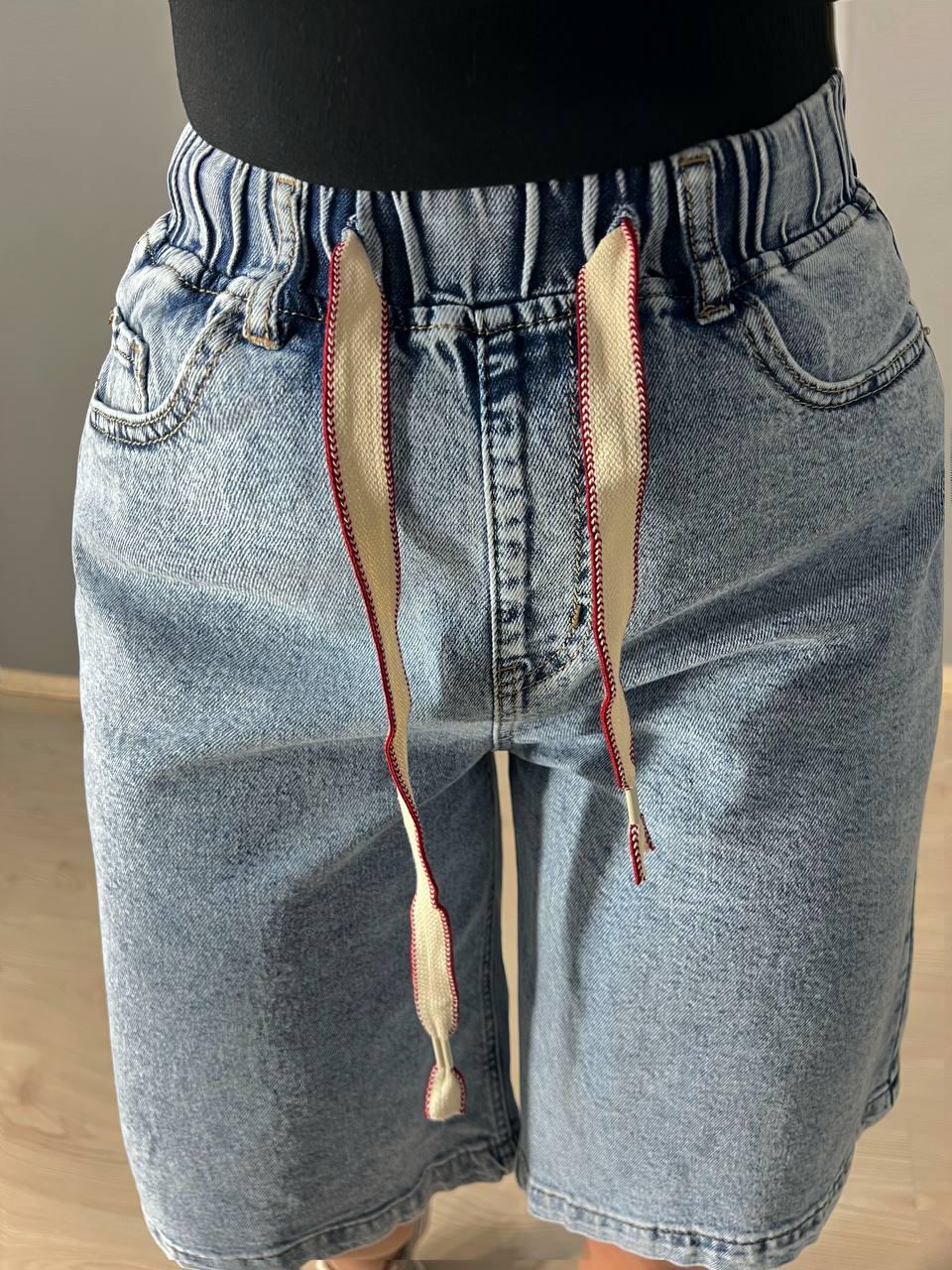 Шорты женские джинсовые Vanver 8202 бермуды с резинкой стрейчевые р. 29 Голубой (4182) - фото 2 Шорты женские джинсовые Vanver 8202 бермуды с резинкой стрейчевые р. 29 Голубой (4182) - фото 2