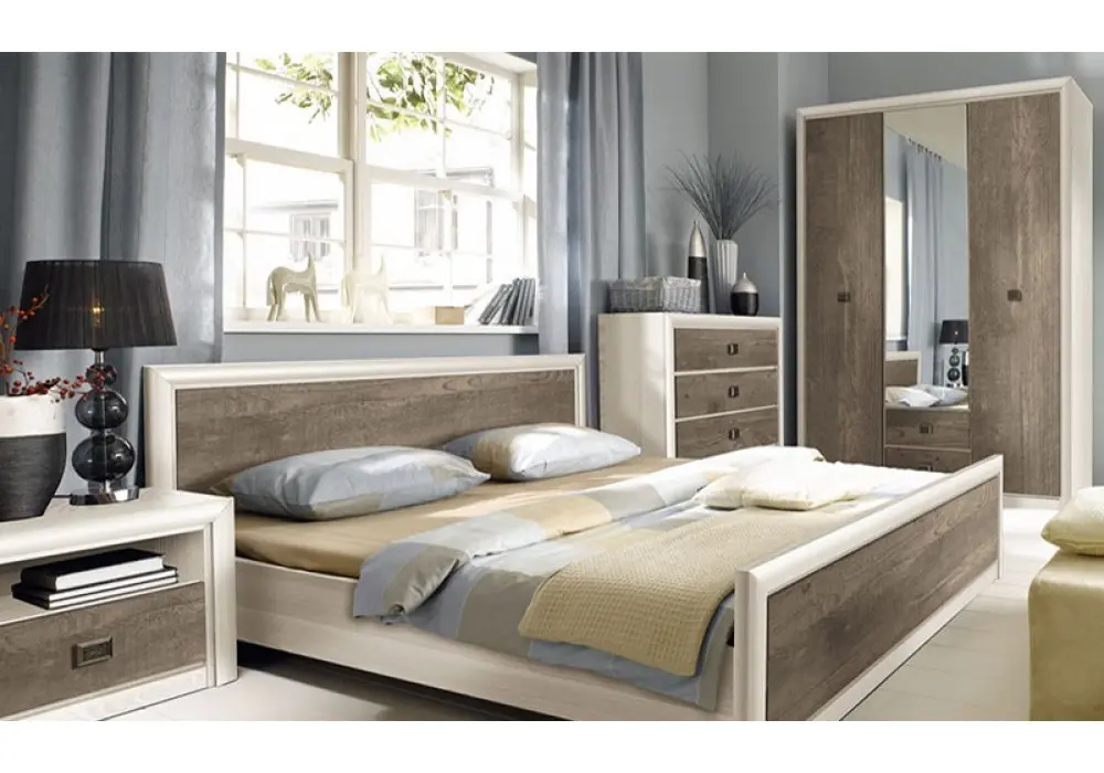 Комод с двумя дверями Gerbor Коэн 2 KOM2D4S ДСП Белый/Бежевый - фото 3