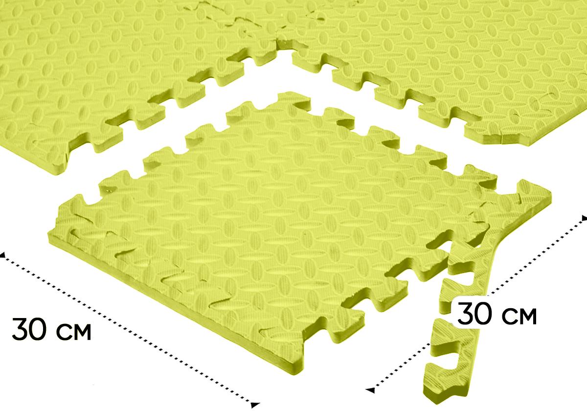 Татами мат EasyFit хвост ласточки 8 шт. 30х30х1 см Желтый (EF-1950-30-Y) - фото 4