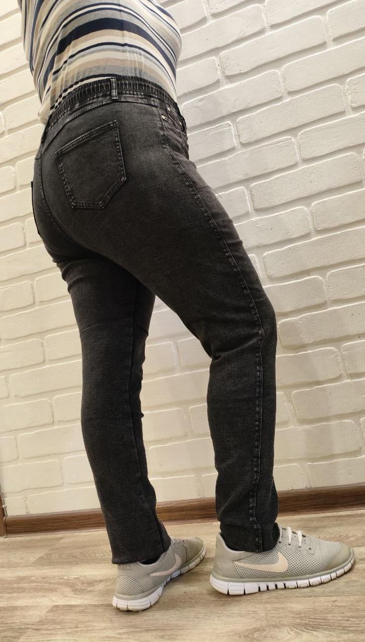 Джинсы женские на байке 3333 р. 54 Серый (2775817155) - фото 4