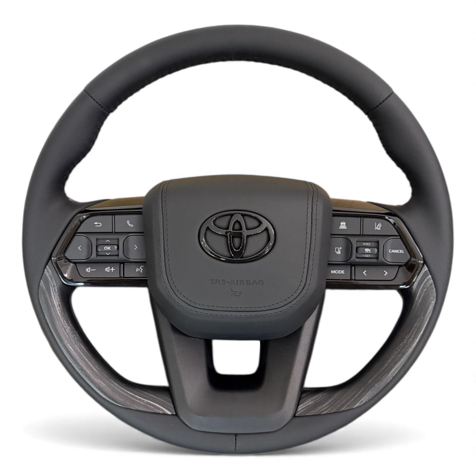 Кермо для Toyota Land Cruiser 100/Prado 120 в стилі LC300 зі шкіри чорний логотип в зборі Дерево (31181287)