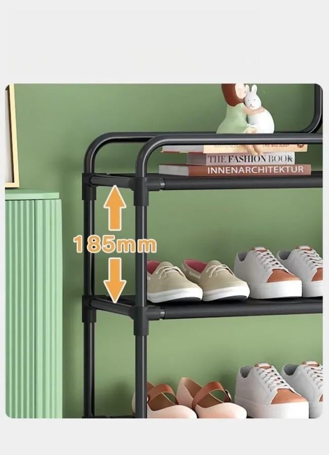 Полиця для взуття Shoe rack 08-02 метал 60х18,5х78,5 см Black - фото 4