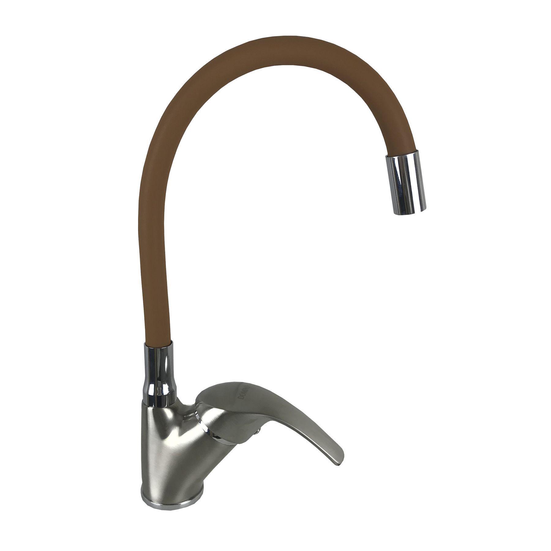 Смеситель для кухни DOMINO ACCENT DAC-203S-BIG-STEEL-BROWN