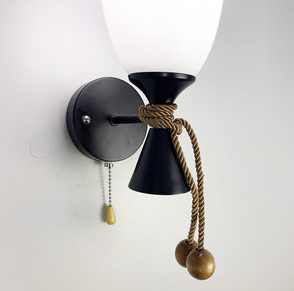 Бра з вимикачем Чорний (11299/1W) - фото 2