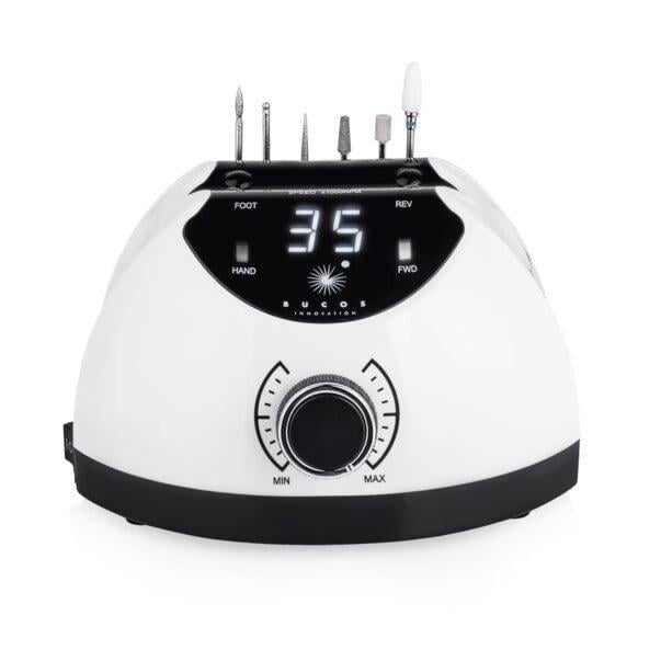 Фрезер Bucos Nail Drill X4 Pro White Pearl 65W 35000 об/х 6 покращених фрез (2580617163) Фрезер Bucos Nail Drill X4 Pro White Pearl 65W 35000 об/х 6 покращених фрез (2580617163)