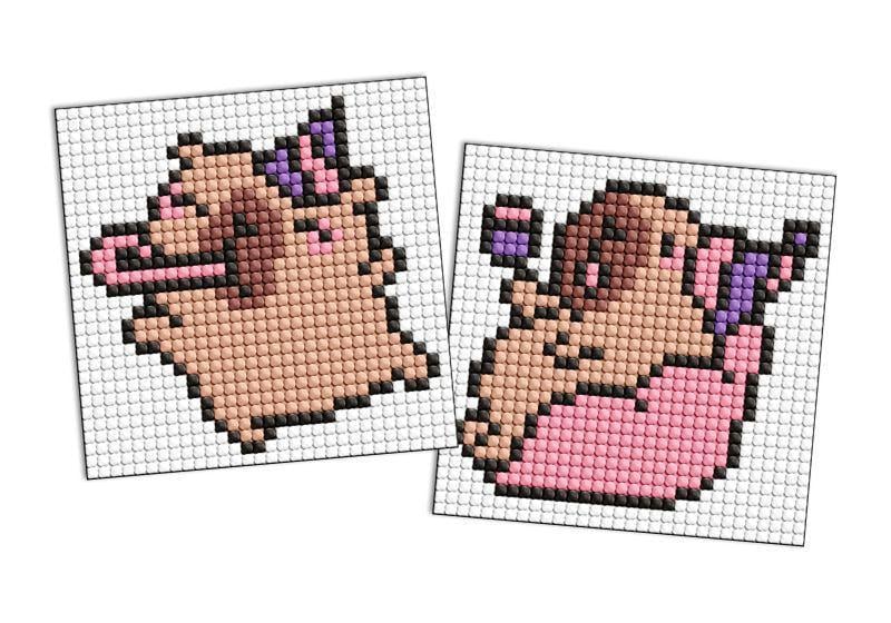 Алмазна мозаїка на стікері Ideyka Капібара 2 з 2 сюжетів 9х9 см (Id-AMS1114)