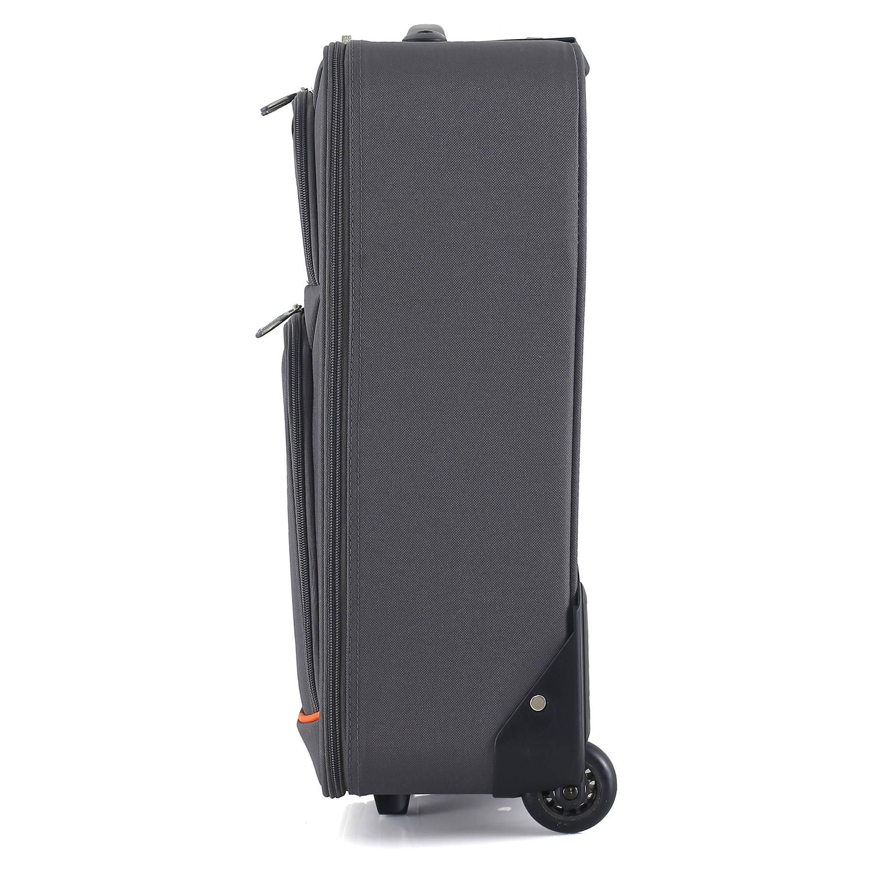 Чемодан SEMI LINE 20" S Grey/Orange Lines (T5754-1) - фото 3