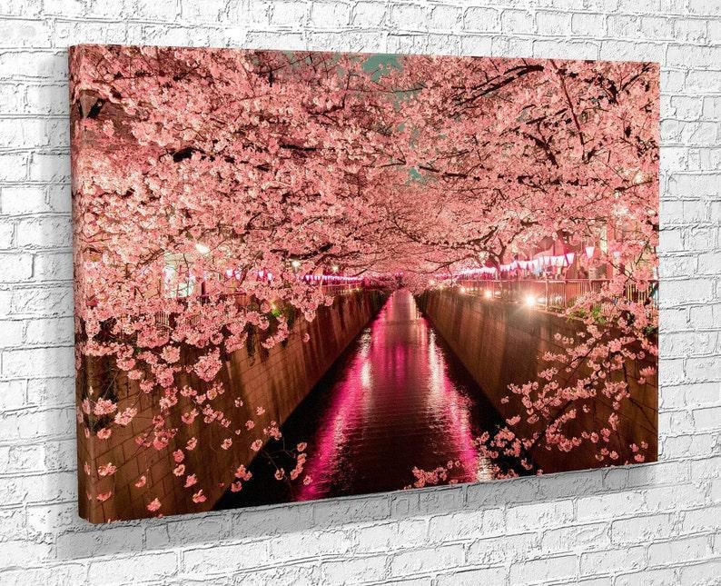 Картина для интерьера Сакуры в Токио 120x80 см (783)