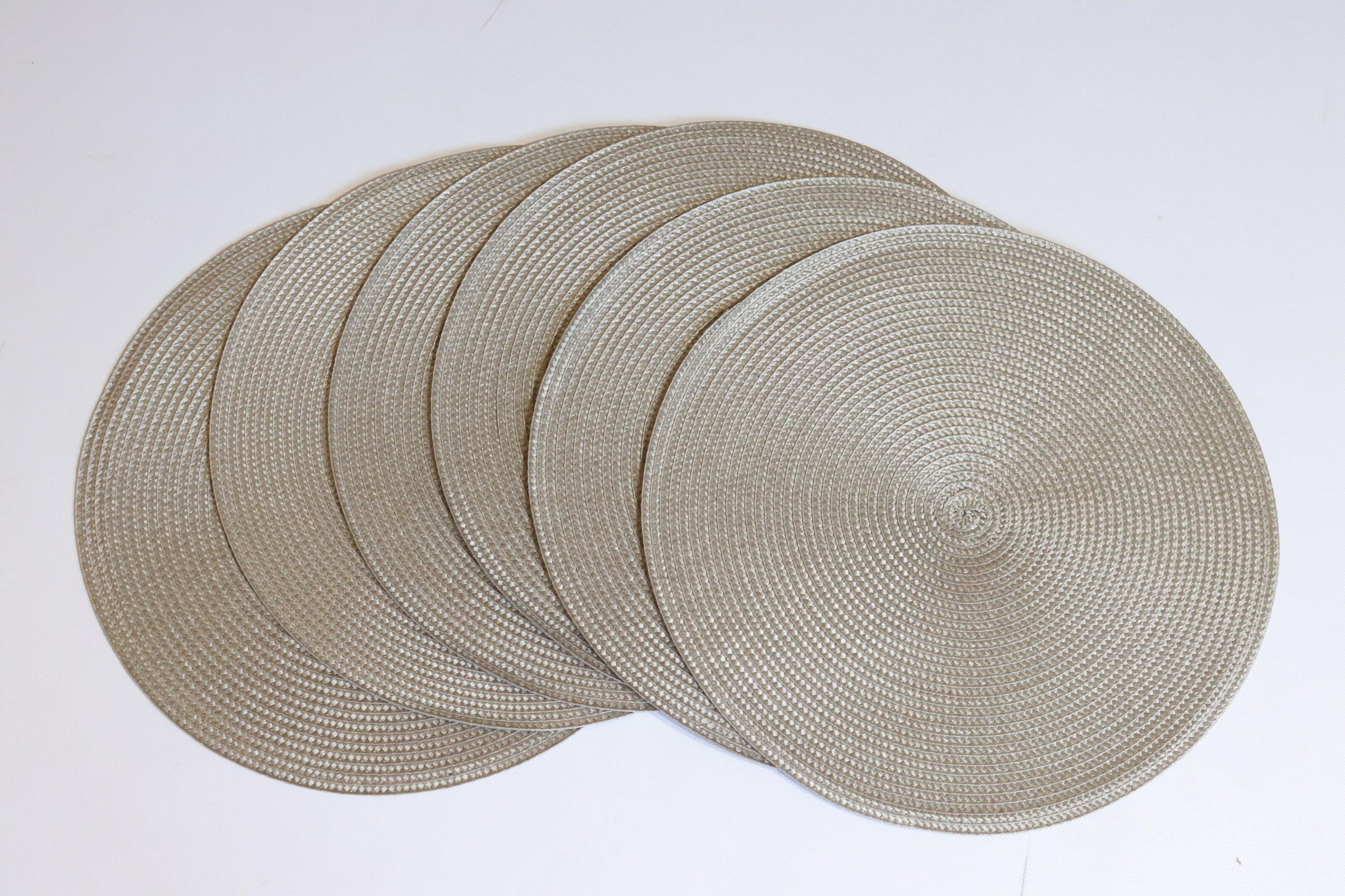 Набір серветок сервірувальних круглих 38 см 6 шт. Grey (27306912)