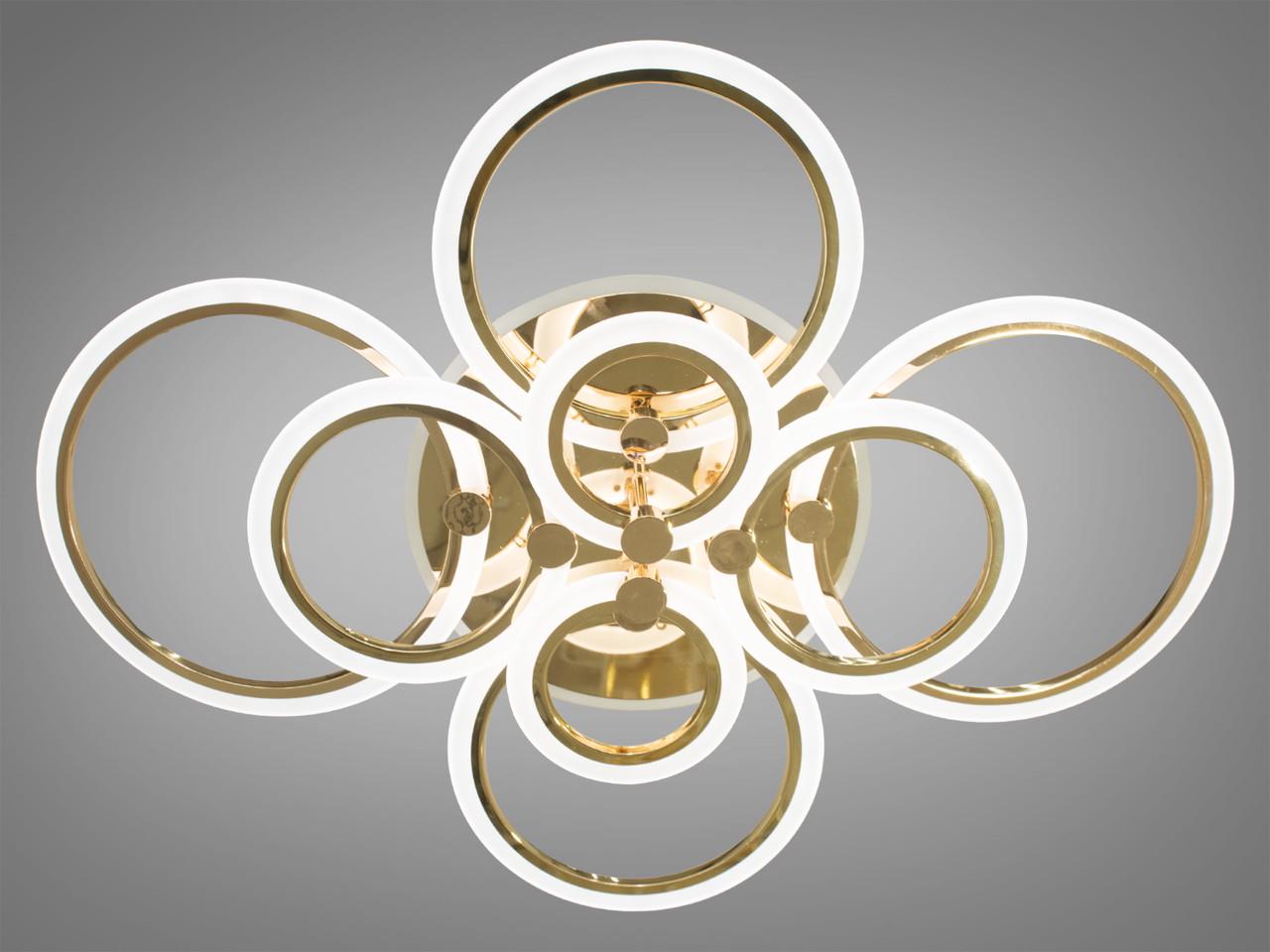 Люстра Led для большого зала A8022-8G-LS 200W на 29 м2 Золотой (1870246541) - фото 3