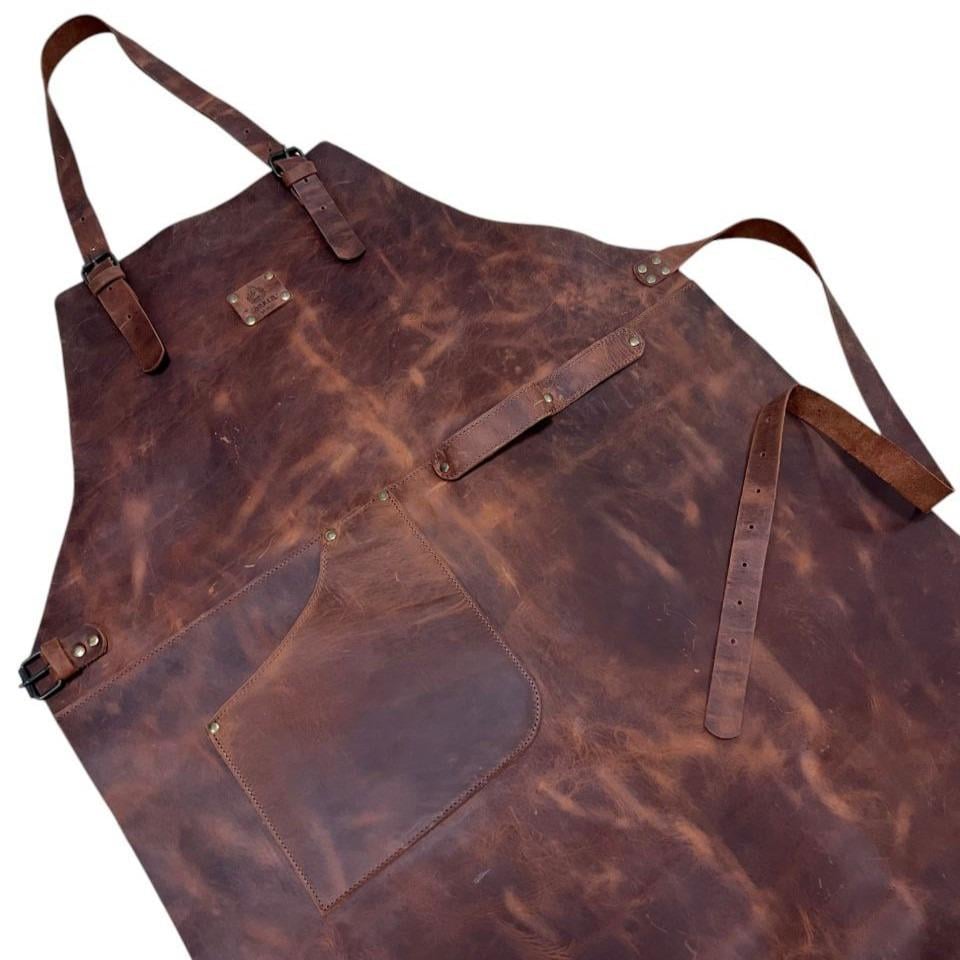 Фартук кожаный Gorillas BBQ Crazy Horse 1 карман кожа - фото 3 Фартук кожаный Gorillas BBQ Crazy Horse 1 карман кожа - фото 3