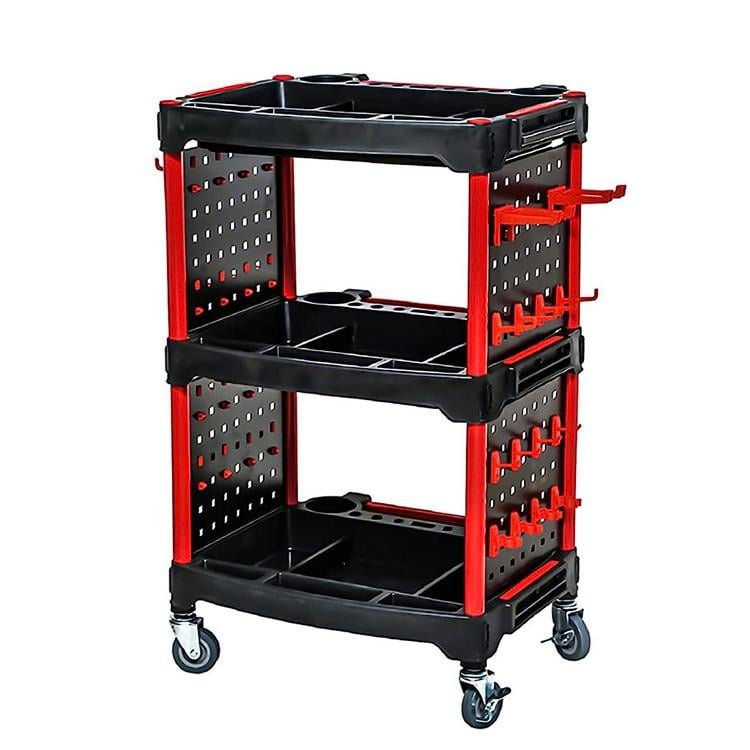 Тележка для инструментов с колесами и органайзером