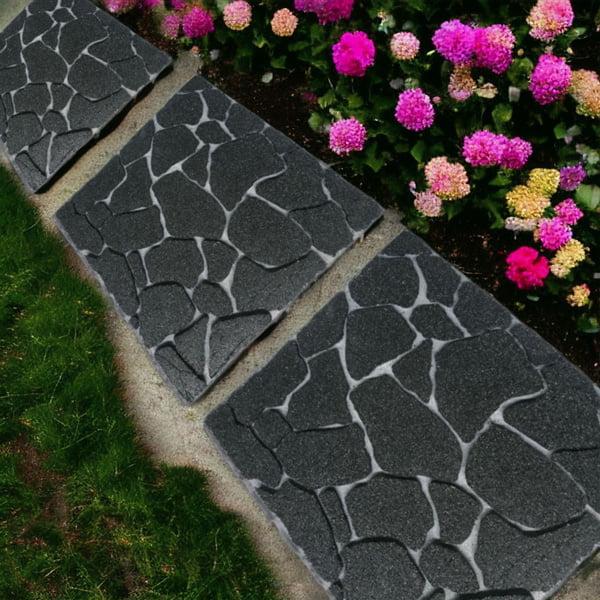 Декоративная плитка Дикий камень гибкий 500х500х30 мм Черный (2562227302) - фото 3