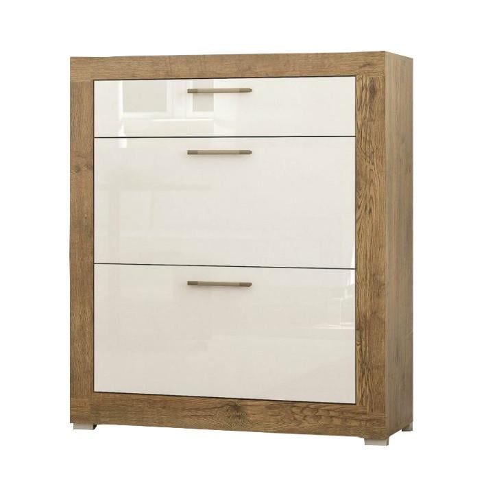 Тумба для взуття Мебель-Сервіс Парма 2Д1Ш Дуб апріл/Білий (26912145) - фото 1 Тумба для взуття Мебель-Сервіс Парма 2Д1Ш Дуб апріл/Білий (26912145) - фото 1