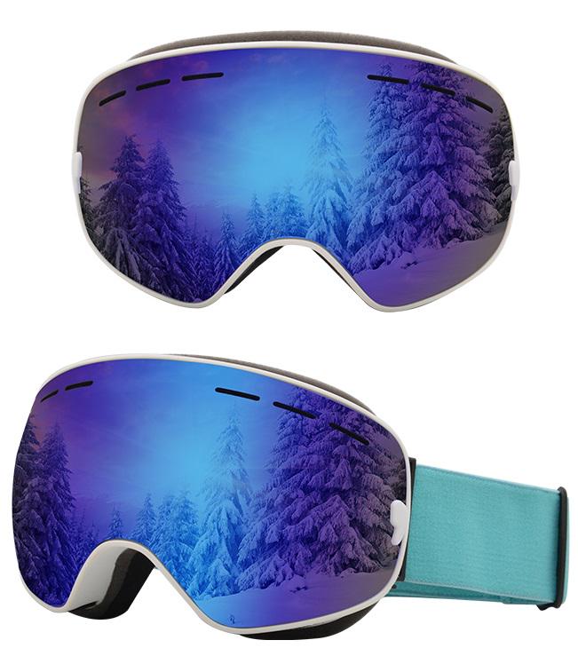 Маска лыжная для взрослых и детей VelaSport Snow Blade VLT 18,4% Blue/Green (00784) - фото 2