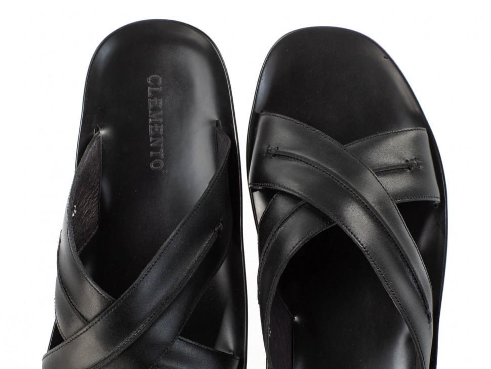 Шлепанцы мужские Clemento 7192306 натуральная кожа р. 40 Черный (18965) - фото 4 Шлепанцы мужские Clemento 7192306 натуральная кожа р. 40 Черный (18965) - фото 4
