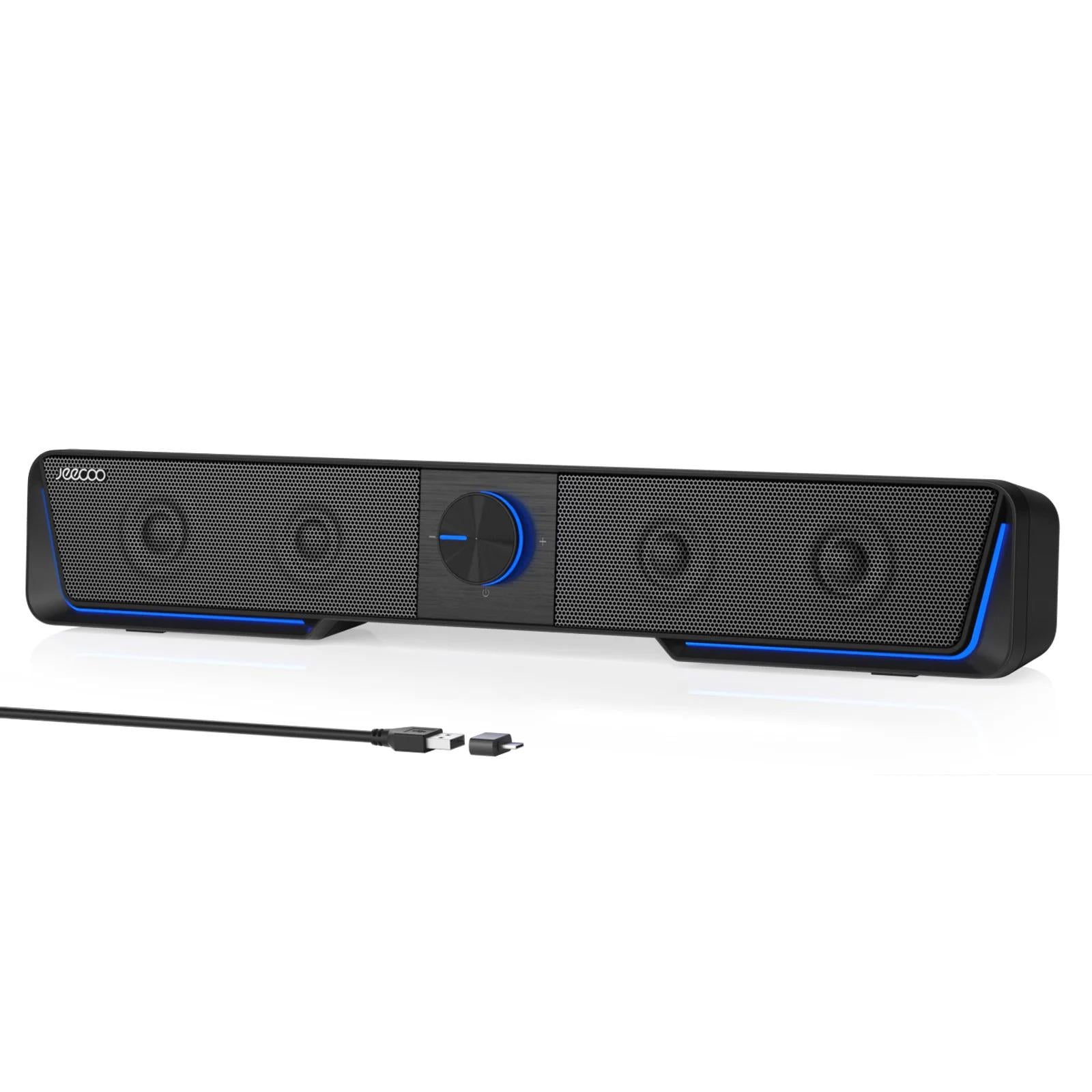 Колонки компьютерные Jeecoo A40 Bluetooth USB RGB-подсветка 2x5 Вт (3194146649)