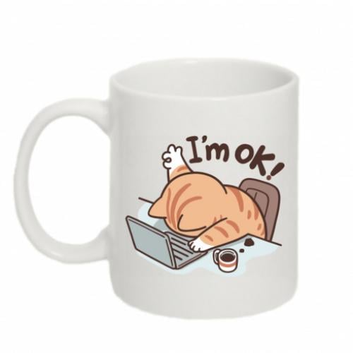 Чашка I'm ok Cat 320 мл Белый (18573665-1-208800)