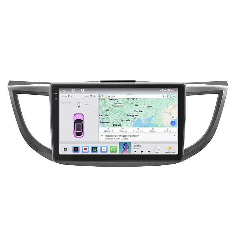 Автомагнитола штатная Lesko для Honda CR-V IV рестайлинг 2014-2018 10" 4/64 QLED CarPlay 4G Wi-Fi GPS 360