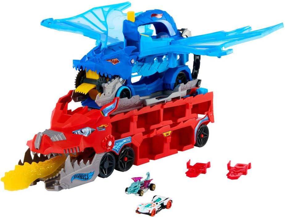 Транспортер Хот Вилс Сити Два Дракона Поедают Машинки Hot Wheels Ultimate Dual Dragon Transporter Mattel JBM72