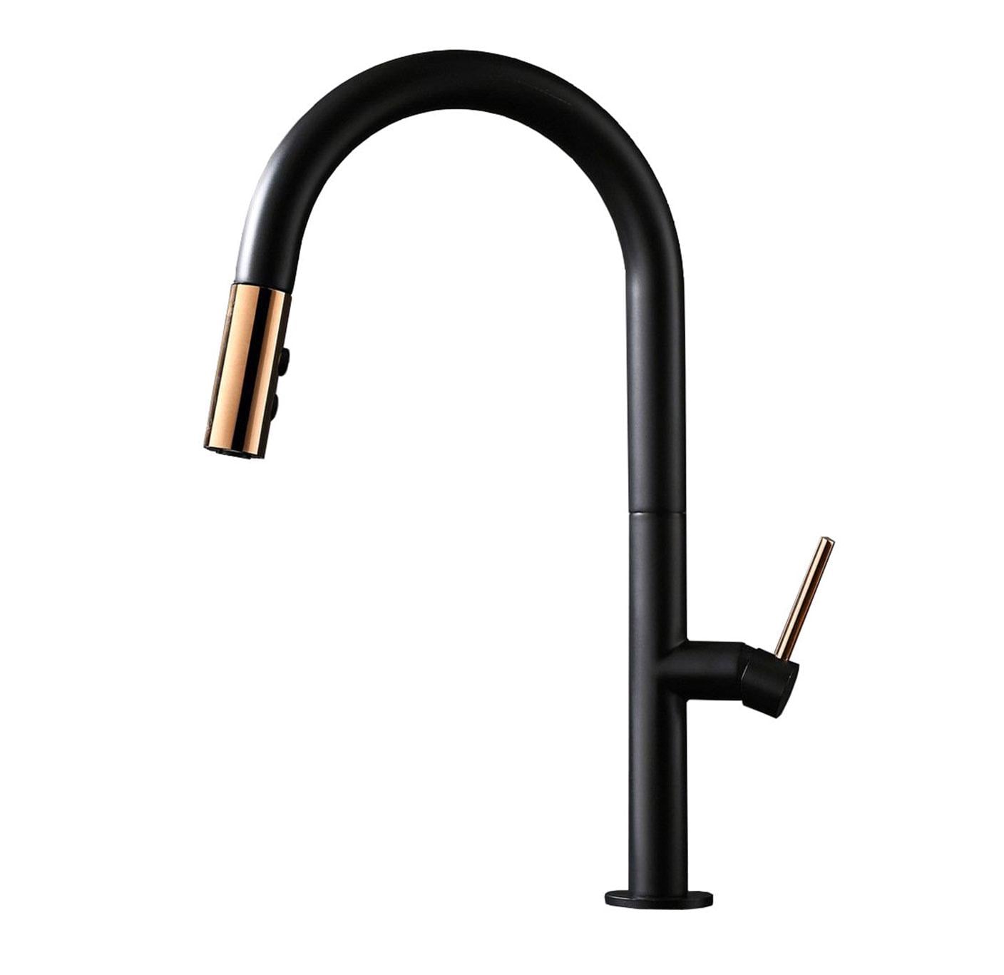 Смеситель для кухни CUBO REA APOLLO B9600 reac-00000000660 с видвижной лейкой Черный (165128)