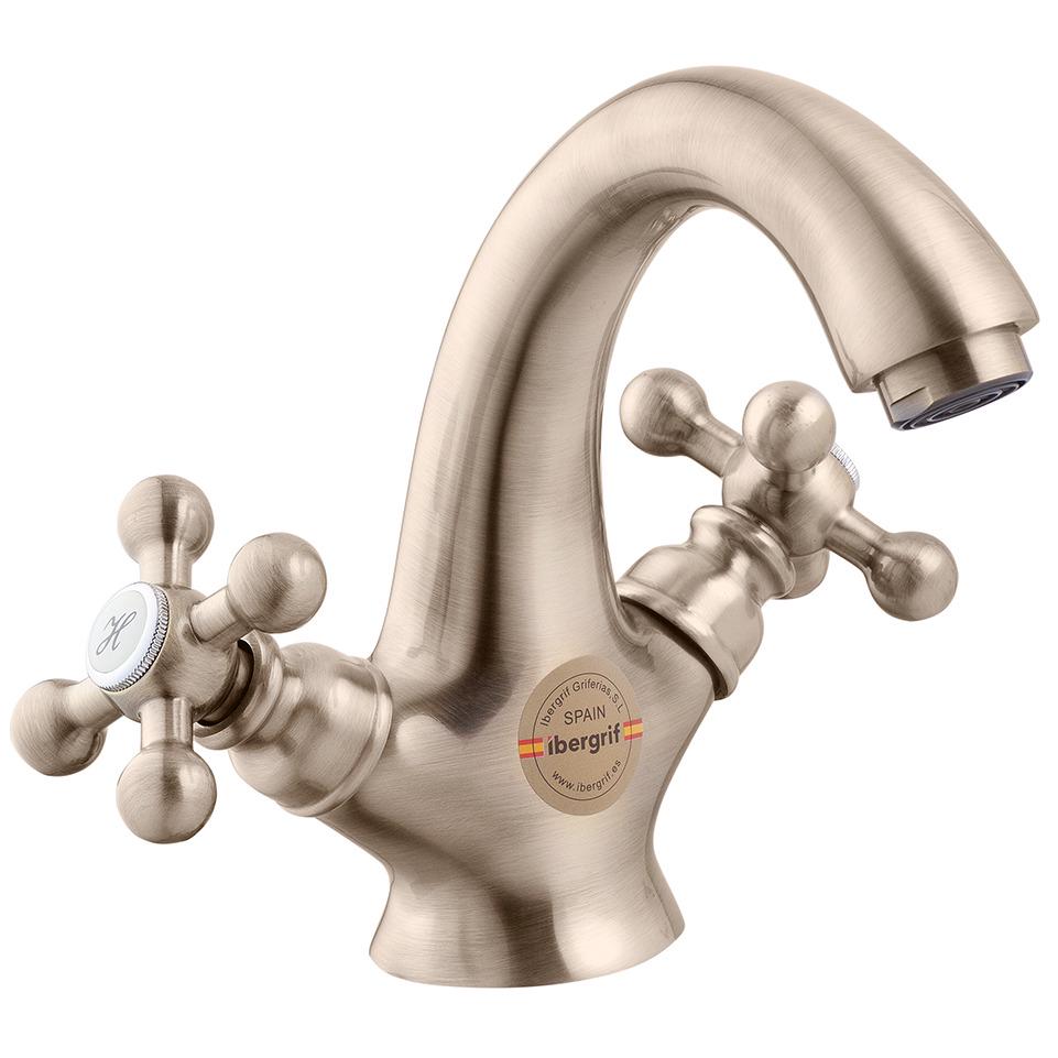 Змішувач для умивальника IBERGRIF Lucca M11052C CV028456 двовентильний Бронзовий (147715)