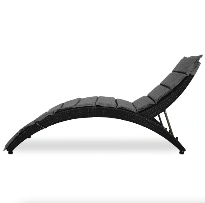 Шезлонг садовый Di Volio Ciampino Черно-графитовый (23853383) - фото 4 Шезлонг садовый Di Volio Ciampino Черно-графитовый (23853383) - фото 4
