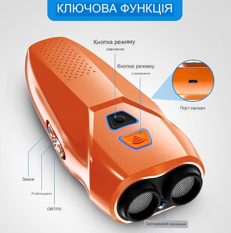 Відлякувач собак ультразвуковий Ultrasonic PU70 з фонариком/індикатором зарядки/акумулятором від USB 3в1 - фото 5