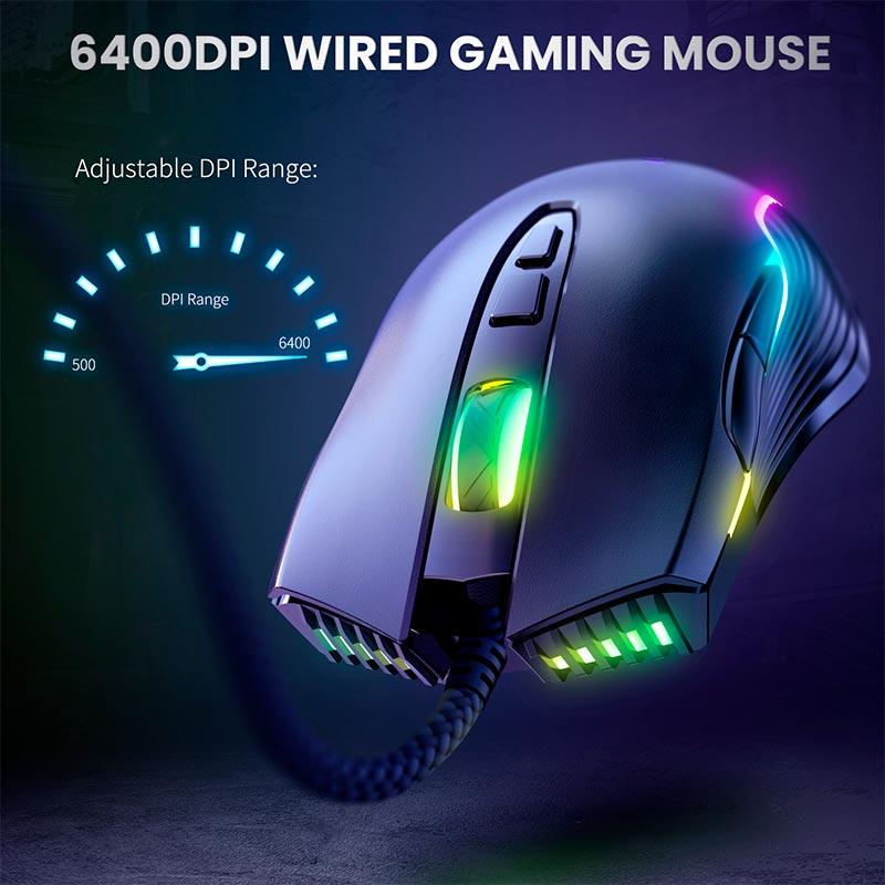 Компьютерная мышка проволочная Onikuma Gaming CW905 Черный (2005110353) - фото 5