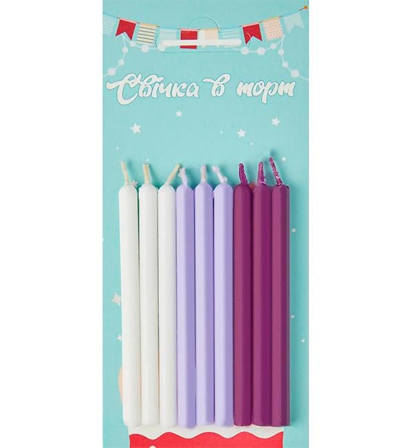 Свечи для торта Lavender mix 8 см 8 шт. (10888026)