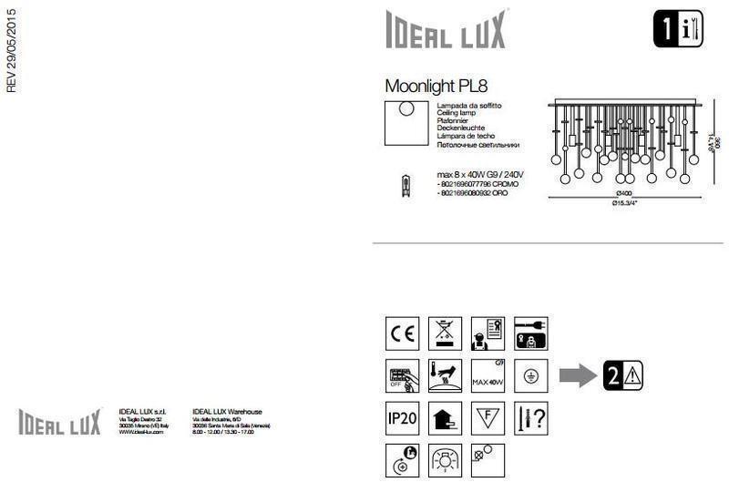 Люстра Ideal Lux Moonlight PL8 Oro (080932) - фото 2