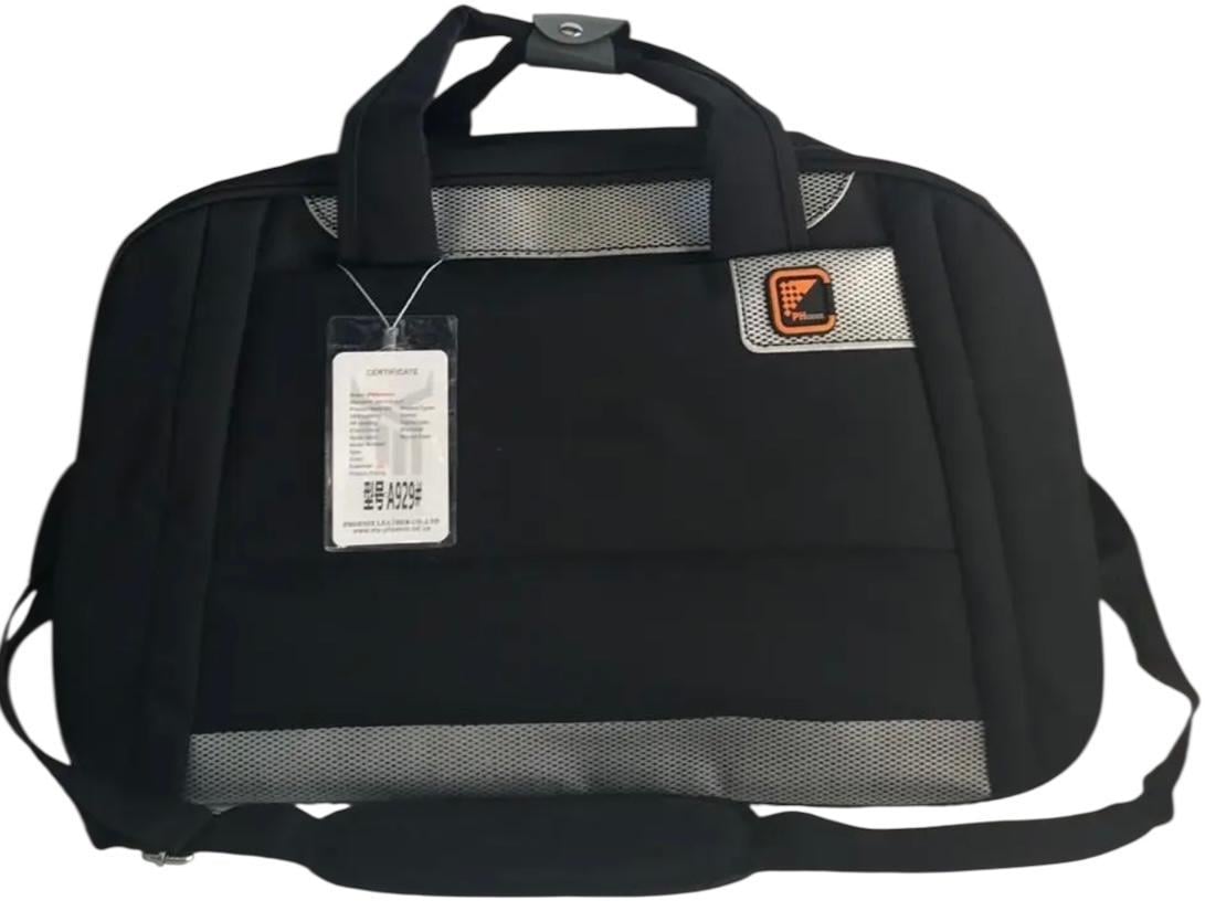 Сумка дорожня середня з боковими кишенями та з довгим ремінем через плече 55 л Чорний (55 л)