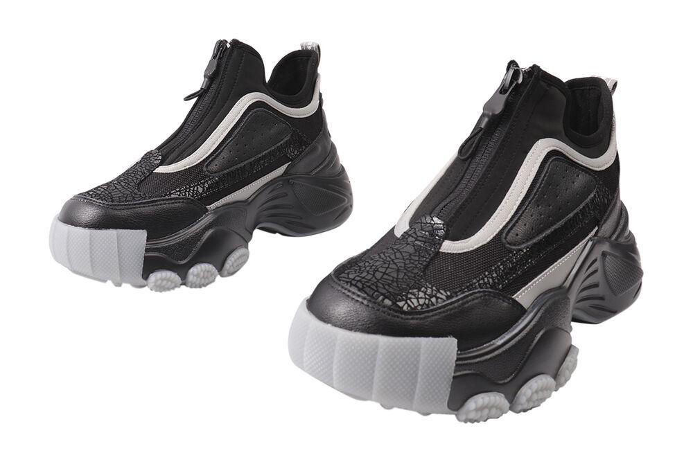 Кросівки жіночі Sogo зі шкіри на платформі р. 37 Чорний (1-21DK) - фото 5