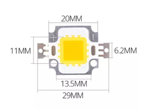 Світлодіодна матриця 9-12 В 10 Вт Теплий білий - фото 3 Світлодіодна матриця 9-12 В 10 Вт Теплий білий - фото 3