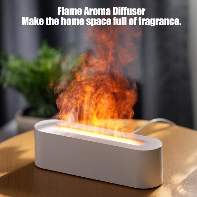 Зволожувач повітря UKC Diffuser А3 ефект полум'я White (tf7087) - фото 4 Зволожувач повітря UKC Diffuser А3 ефект полум'я White (tf7087) - фото 4