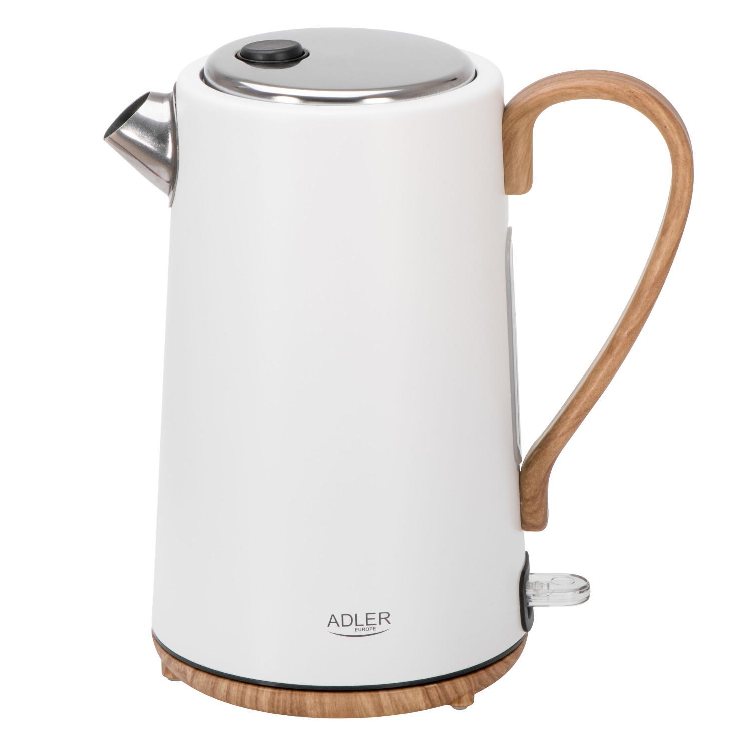 Электрочайник металлический Adler AD 1352 1,7 л STRIX 2200 Вт Белый (31152940)