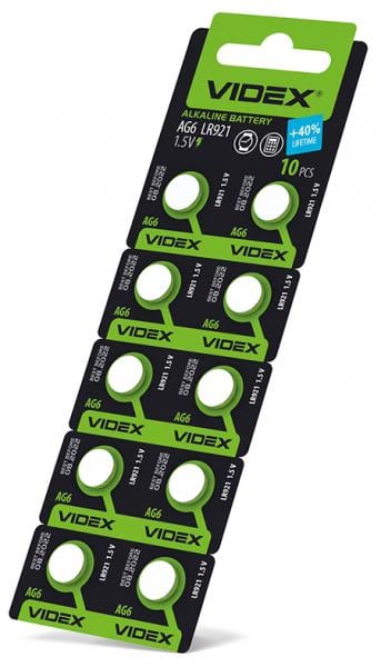 Батарейка годинникова Videx 10 шт. AG 6/LR921