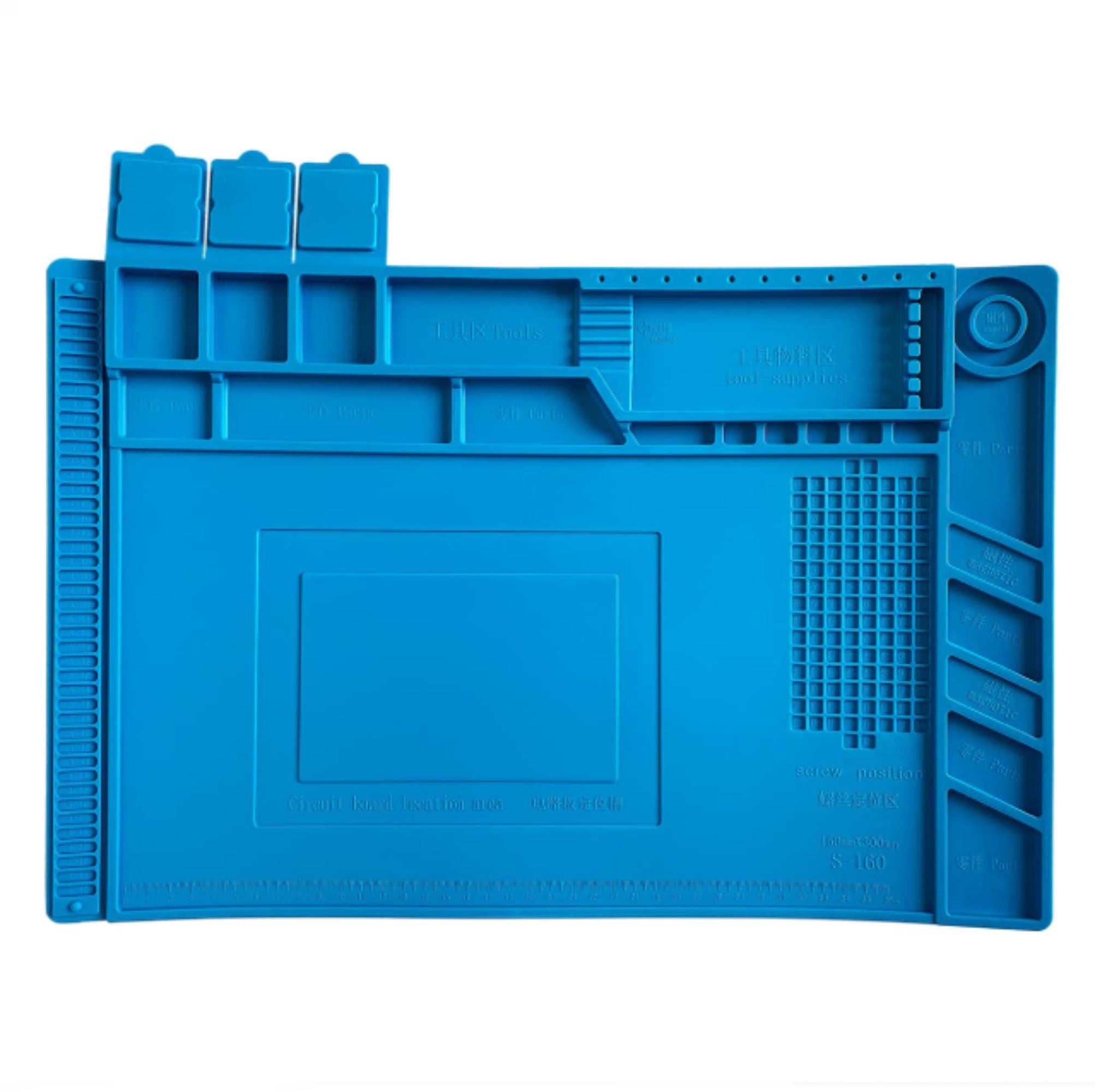 Силиконовый коврик для пайки с кармашками Синий (KLMPYN-BLU-0560) Силиконовый коврик для пайки с кармашками Синий (KLMPYN-BLU-0560)