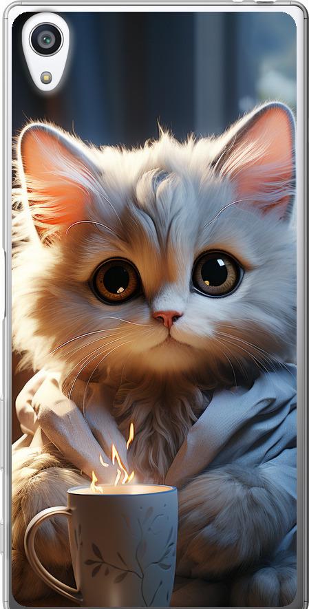 Чехол на Sony Xperia Z5 Premium E6883 White cat (5646t-345-42517)