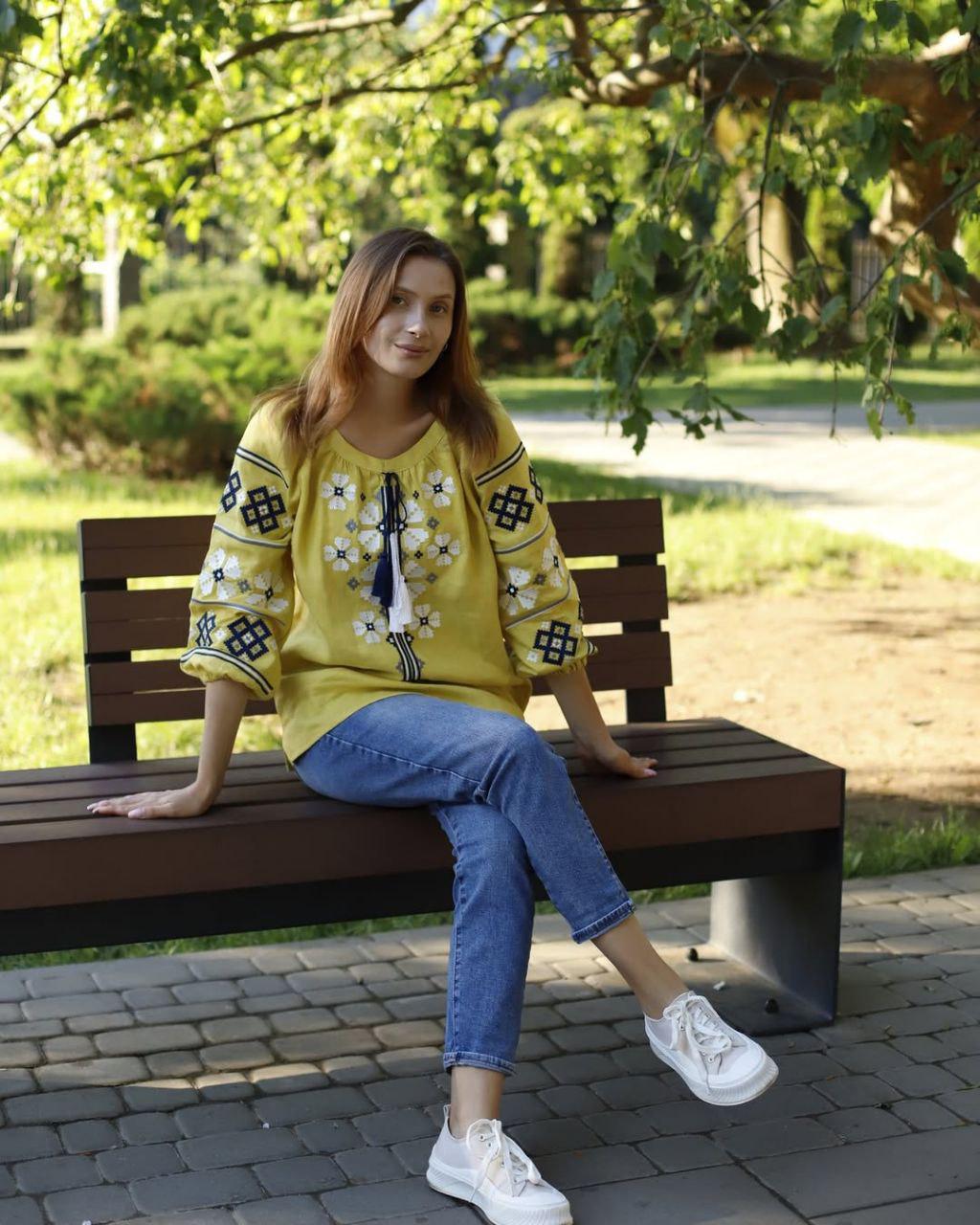 Вышиванка женская р. 44 Горчица (707) - фото 4 Вышиванка женская р. 44 Горчица (707) - фото 4