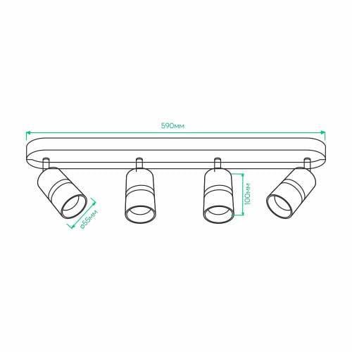 Светильник накладной поворотный ARDERO BAMBOO ML312-4 MR16 GU10 Белый/Золотой - фото 2 Светильник накладной поворотный ARDERO BAMBOO ML312-4 MR16 GU10 Белый/Золотой - фото 2